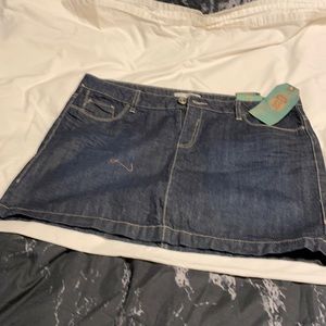 NWT blue Jean mini skirt
